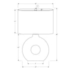 Monarch Specialties - Luminaire - 24 po H Lampe De Table - Céramique Blanche - Abat-Jour Ivoire / Crème - Contemporain - Moderne-Assemblage minimal requis pour un accent décoratif moderne qui égayera une table d'appoint, une table de console ou une table de nuit