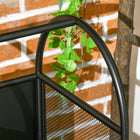 Outsunny - Support à bûches 15 po avec roues- outils- Porte-bûches noir-Doté de roulettes pour un déplacement facile 