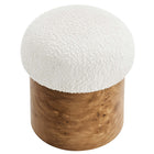 Modway - Breeze Boucle Tapis Ottoman - Burl d’ivoire-Glissières de plancher sans marquage