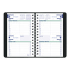 Blueline - 2027 Agenda deux jours par page avec reliure à double spirale – 8 po x 5 po – noir – bilingue-Reliure spirale double avec couverture flexible