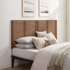 Modway - Render Fixation murale Tête de lit King, Noyer-Stratifié lisse à grain de bois