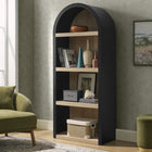 Modway - Caleb 4e Étagère Arqué Vitrine - Noir-Capacité d’étagère de 99 lb