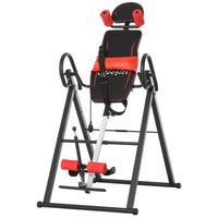 Soozier - Table D’Inversion Pliable Avec Ceinture De Sécurité - Réglable À 20°/40°/60° - Rouge-Conçu pour améliorer la circulation sanguine et la posture