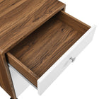 Modway - Transmit Bois Armoire à dossiers, Blanc noyer-Assemblée requise