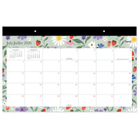 Mead - Sous-main compact fruits et fleurs 2026-2027 - 18 po x 11 po - 15 mois - bilingue-Format des pages : 17 3/4 po H x 10 7/8 po l
