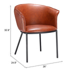 Zuo - Garston Chaise de salle à manger - Brun-6