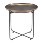 Zuo - Bronson Table d’appoint - Bronze-Dimensions: 22,6 po L x 22,6 po L x 21,3 po H