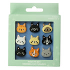 Moments of Joy - Ensemble de punaises Chat-Comprend 9 punaises en forme de chat aux motifs variés amusants
