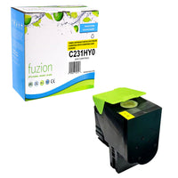 fuzion - Lexmark (C231HYO) Cartouche De Toner Compatible - Rendement Haut - Jaune-Couleur d'encre: Jaune