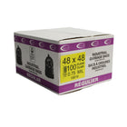 Eco II - Sacs à ordures - 48 po x 40 po - 0.75MIL - Clair tinté - paquet de 100 -48 po x 48 po