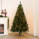 MotionGrey - Arbre de Noël artificiel - Sapin de 6 pieds avec branches articulées et lumières LED chaudes - Vert-5