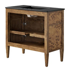 Modway - Elysian 36" Vanette de salle de bain - Noir brun-Placage en bois de burl