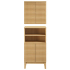 Modway - Render Ensemble d’armoires de salle de bain - Chêne-Finition en bois