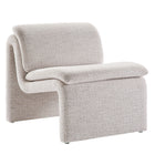 Modway - Lume Boucle Tapis Chaise d’accent sans accoudoir - Parchemin-Chaise pantoufle courbée
