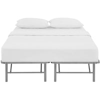 Modway - Horizon Acier inoxydable Cadre de lit queen-lit, Argent-Cadre de lit à plateforme moderne