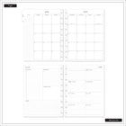 The Happy Planner - Planificateur daté format classique 2026–2027 à reliure à disques - 9-3/4 po x 5-5/16 po - Fleurs floues corail-9
