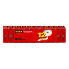 Scotch - Ruban transparent, 3/4 po x 1000 po, paquet de 12-Finition brillante classique