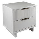 Manhattan Comfort - Granville commode et table de chevet modernes - blanc - ensemble de 2-17,72 po L x 37,80 po l x 31,73 po h