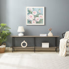 Manhattan Comfort - Console moderne Celine 70,87 po - Gris-Plateau supérieur en bois manufacturé de haute qualité avec placage