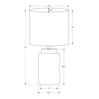 Monarch Specialties - Luminaire - 17 po H Lampe De Table - Résine Brune - Abat-Jour Ivoire / Crème - Contemporain - Moderne-Parfaite pour éclairer les tables de nuit, les tables d'appoint ou les tables latérales, cette lampe de table ajoute une touche décorative tout en servant de solution d'éclairage fonctionnelle