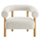 Modway - Sable Tissu rembourré Fauteuil - Ivory Natural-Vaisseaux entièrement assemblés