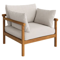 Modway - Eleni Terrasse extérieure Bois de teck Fauteuil - Voile-Cadre en bois de teck
