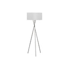 Monarch Specialties - Luminaire - 62 po H Lampadaire - Métal Nickelé - Abat-Jour Gris - Contemporain-Ce lampadaire contemporain de 62 pouces de haut, doté d'un élégant trépied en métal nickelé épuré et d'un abat-jour en tissu gris, ajoute une touche d'élégance moderne dans un salon, une chambre à coucher ou un bureau