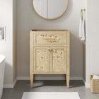 Modway - Elysian 24" Armoire de toilette de salle de bain (lavabo non inclus) - Bourgogne-Assemblée requise