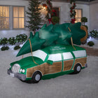 GEMMY - Voiturette de Noël gonflable National Lampoon's Christmas Vacation avec sapin et LED - 147 cm x 244 cm-Se gonfle automatiquement en quelques secondes