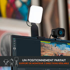 Logitech Litra Glow Premium Lumière LED Streaming avec TrueSoft pour PC/Mac - Graphite-Votre look à la caméra amélioré : Luminosité ajustable et réglage température couleur pour atteindre rapidement l'aspect vidéo que vous voulez, de la chaleur des bougies au bleu froid