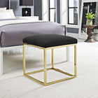 Modway - Anticipate Ottoman in Or Noir-Base en acier inoxydable doré