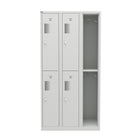 Ceha - Casier NH Series batterie de 3, 2 niveaux avec aérations avant à trous, gris clair-Design élégant et durable