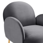 Modway - Transcend Performance Velvet Fauteuil - Gris-Capacité de poids de la chaise : 331 lb
