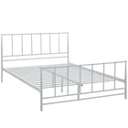 Modway - Estate Lit King, Blanc-Lit plateforme de chalet nostalgique