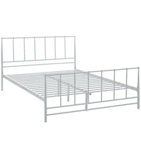 Modway - Estate Lit King, Blanc-Lit plateforme de chalet nostalgique