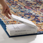 Modway - Entourage Jessa Treillis floraux vintage vieillis Tapis de comédie 8 pi l x 10 pi L - Bleu Orange Jaune Rouge-Polypropylène 100% Frise