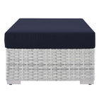 Modway - Convene Terrasse extérieure Ottoman rectangulaire in Marine gris clair-Navires préassemblés