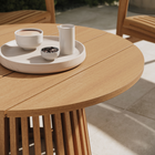 Modway - Lane Rond de 42 pouces Terrasse extérieure Bois de teck Table à manger - Naturel-Grains de bois naturels