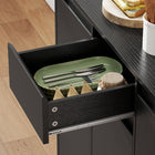 HOMCOM - Armoire 71 po avec station de charge - noir-La multiprise intégrée avec deux prises et deux ports USB facilite la recharge 