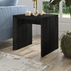 Hudson&Canal - Table d'appoint rectangulaire Oswin de 56 cm de largeur, , grain noir-Finition en grain noir aspect bois