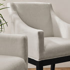 Modway - Alton Tissu tapis Fauteuil à manger - Noir de sel-Cadre en bois massif séché au four