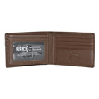 Club Rochelier - Portefeuille mince pliable pour homme avec carte d'identité amovible - Brun-Protection RFID