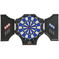 Soozier - Cible Électronique Avec 31 Jeux - Ensemble Armoire Cible Fléchettes Pointe Souple-31 jeux et 285 programmes 