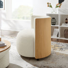 Modway - Solis Boucle Chaise d’accent - Ivoire naturel-Goupilles de pied en plastique