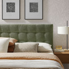 Modway - Lily Rembourré Tête de lit Queen size, Feuille-Rembourrage en mousse dense