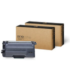 Ecotone - Brother TN850 Remanufacturé - Rendement Élevé - Noir - Paquet de 2-Manufacturier: Nu-Tone Brand