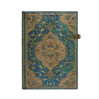 Paperblanks - Carnet à Courverture Rigide Avec Fermoir Midi Ligné - Chroniques Turquoises-240 pages, 21 lignes par page