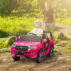 Qaba - Voiture RC électrique pour enfants Toyota sous licence 12V - rose-Centre multimédia pour divertir les enfants 