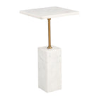 Zuo - Naht Table d’appoint - Blanc-Marbre naturel apportant élégance intemporelle et sophistication