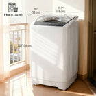 HOMCOM - Machine à laver portable entièrement automatique 1,3 pi³ - blanc-La cuve en acier inoxydable résiste à la rouille, assurant des résultats de lavage hygiéniques 